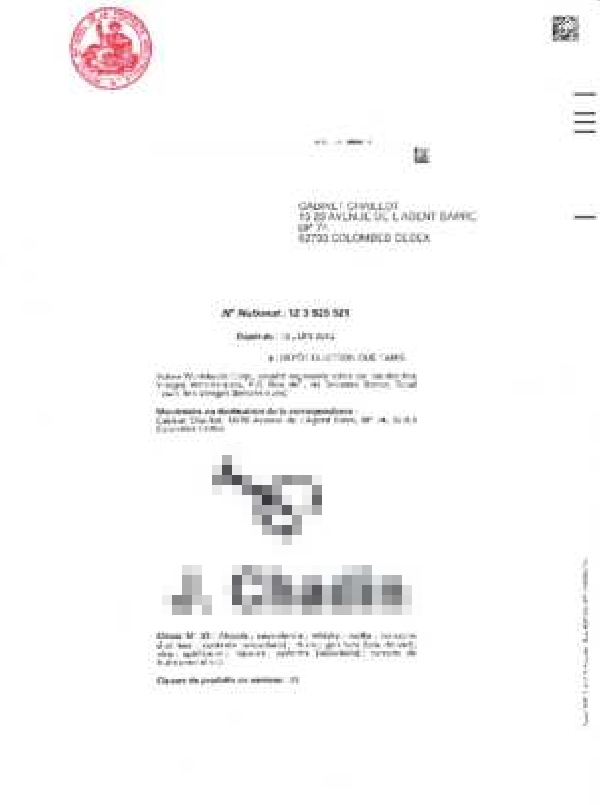 法國商標證書